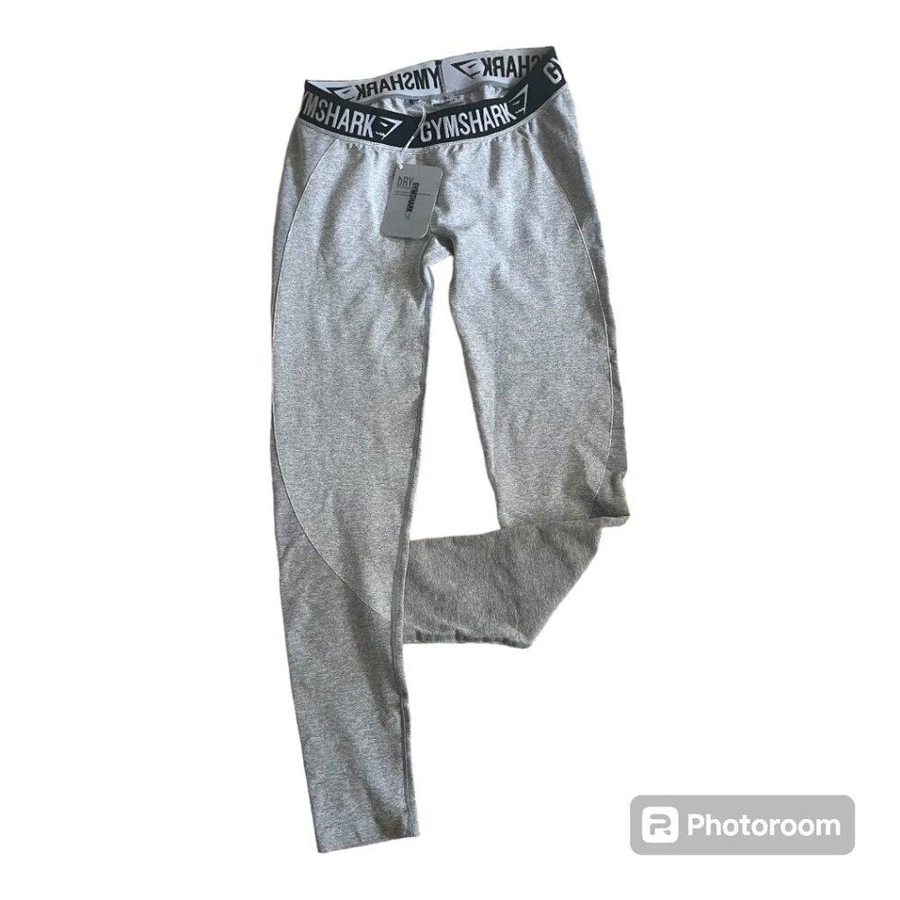 NWT GYM SHARK FLEX LEGGING V3 Light Gray Marl Size LARGE